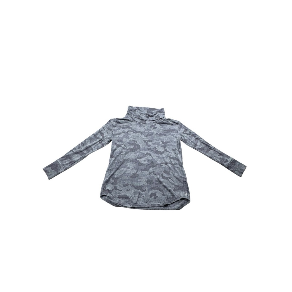 Jane and‎ Delancey Gray Camo Cowl Neck Long Sleeve Top Women's Medium